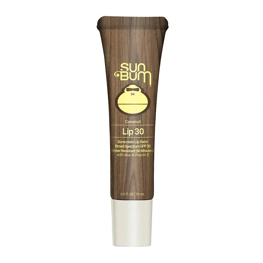 3/$15 🌸 Sun Bum SPF 30 Lip Balm Tube Clear Sunscreen Coconut Aloe Vitamin E